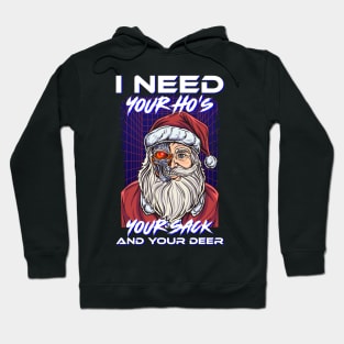 90s Retro Ugly Christmas Men Women Funny Christmas Santa Hoodie